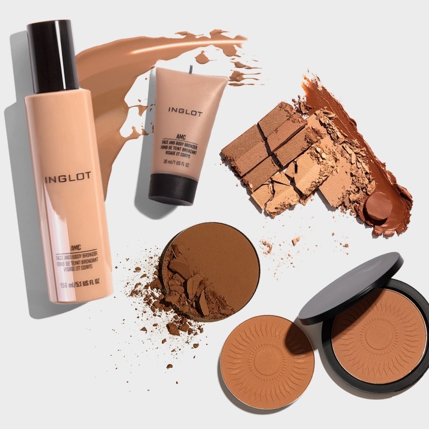 The effect of sun-kissed skin with INGLOT bronzers!