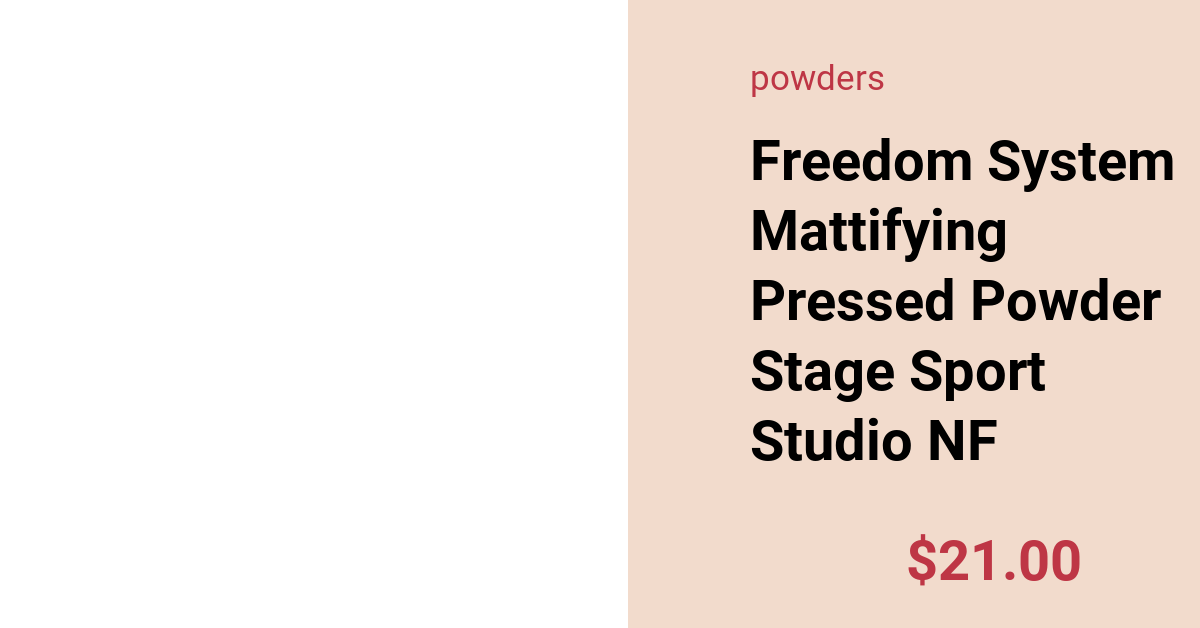 Freedom System Mattifying Pressed Powder Stage Sport Studio NF