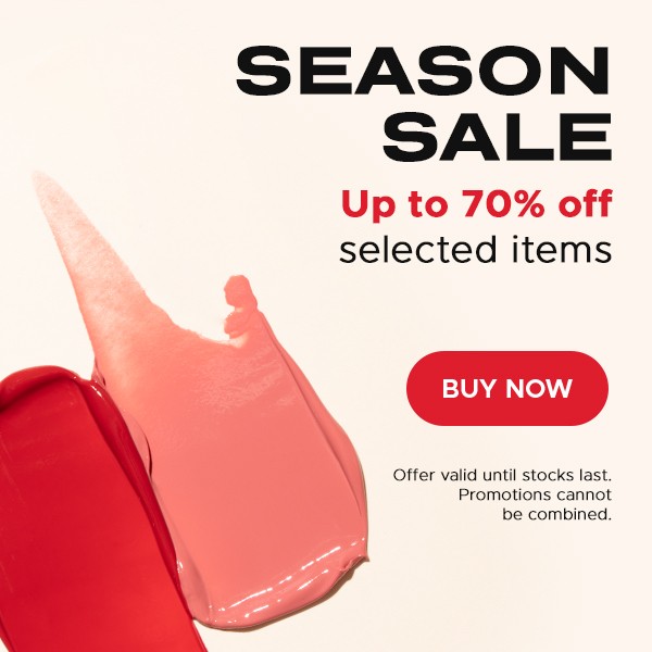 SEASON SALE UP TO 70% OFF SELECTED ITEMS