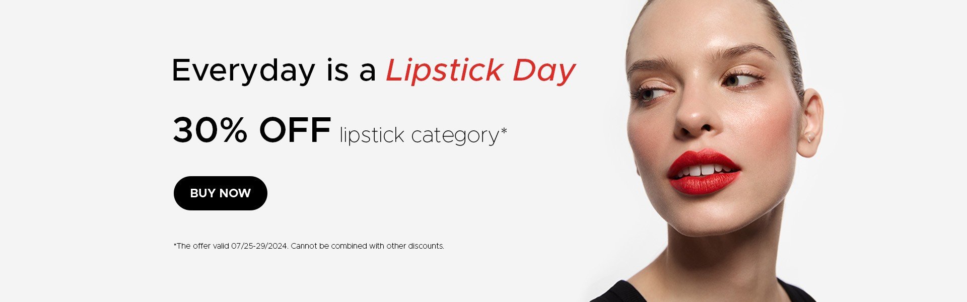 30% off the lipstick category