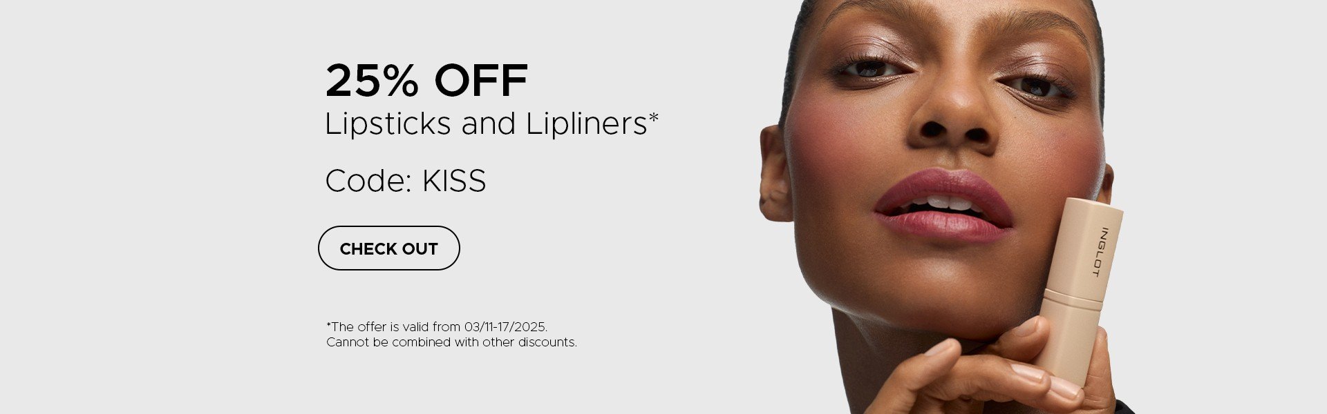 25% off lipsticks & lipliners 